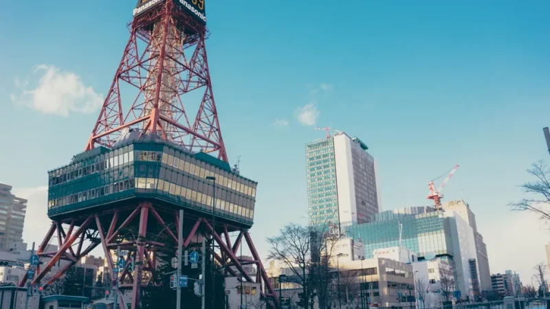 Pemandangan musim dingin di Hokkaido.