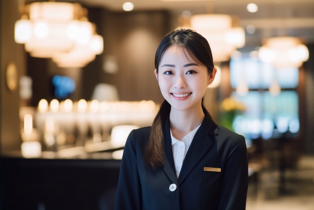 Bagian dalam sebuah hotel kapsul dengan deretan unit tidur.