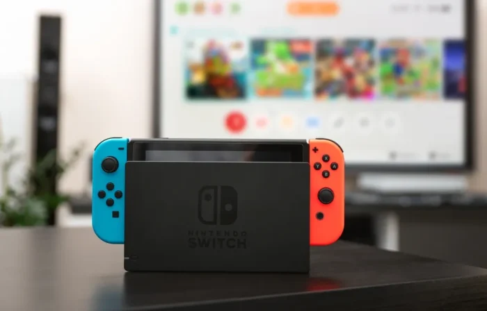 Konsol game Nintendo Switch yang populer.